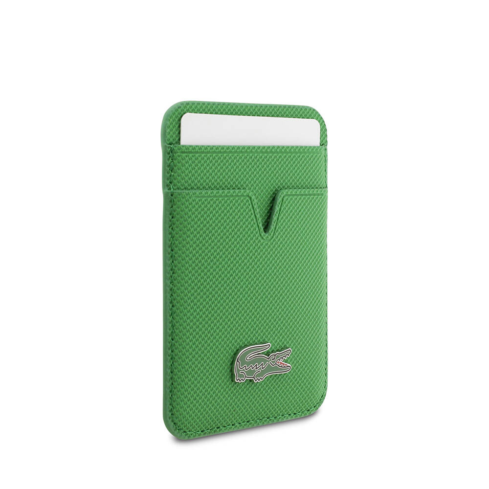 Apple iPhone 17 Pro Max Kılıf Lacoste Orjinal Lisanslı M-safe Şarj Özellikli PU Pike Desenli Metal Logolu Kartlıklı Kapak - 22