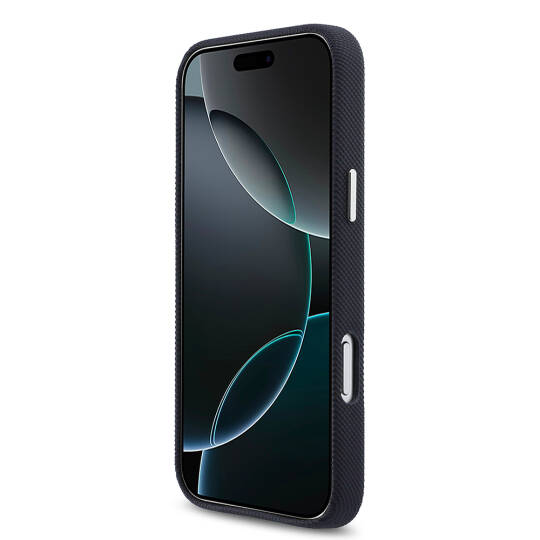 Apple iPhone 17 Pro Max Kılıf Lacoste Orjinal Lisanslı M-Safe Şarj Özellikli PVC Pike Desenli Arka Yüzey İkonik Timsah Dokuma Logolu Kapak - 5