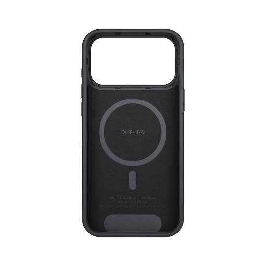 Apple iPhone 17 Pro Max Kılıf M-safe Şarj Özellikli 1500D Aramid Karbon Fiber Pitaka Military-Grade Classic Serisi Black-Grey Twill Kapak - 9