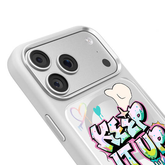 Apple iPhone 17 Pro Max Kılıf M-safe Şarj Özellikli 3D Baskılı Tasarım Mutural Graffiti Serisi Kapak - 38
