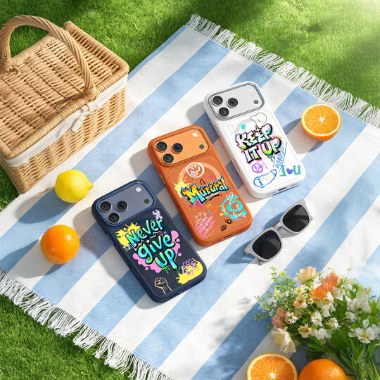 Apple iPhone 17 Pro Max Kılıf M-safe Şarj Özellikli 3D Baskılı Tasarım Mutural Graffiti Serisi Kapak - 41
