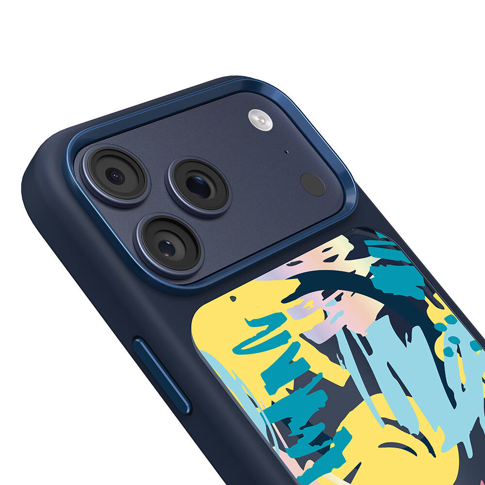 Apple iPhone 17 Pro Max Kılıf M-safe Şarj Özellikli 3D Baskılı Tasarım Mutural Graffiti Serisi Kapak - 26