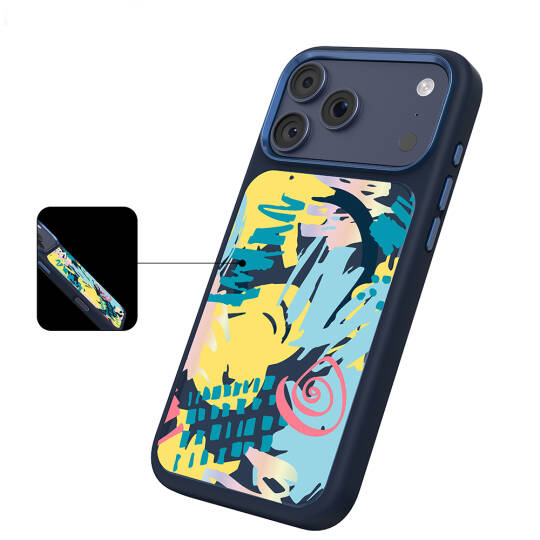Apple iPhone 17 Pro Max Kılıf M-safe Şarj Özellikli 3D Baskılı Tasarım Mutural Graffiti Serisi Kapak - 27