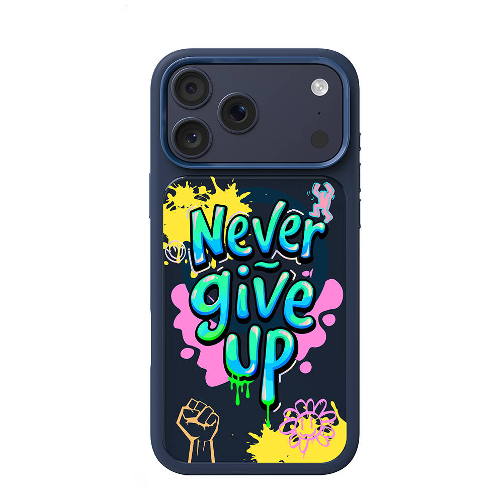 Apple iPhone 17 Pro Max Kılıf M-safe Şarj Özellikli 3D Baskılı Tasarım Mutural Graffiti Serisi Kapak - 11