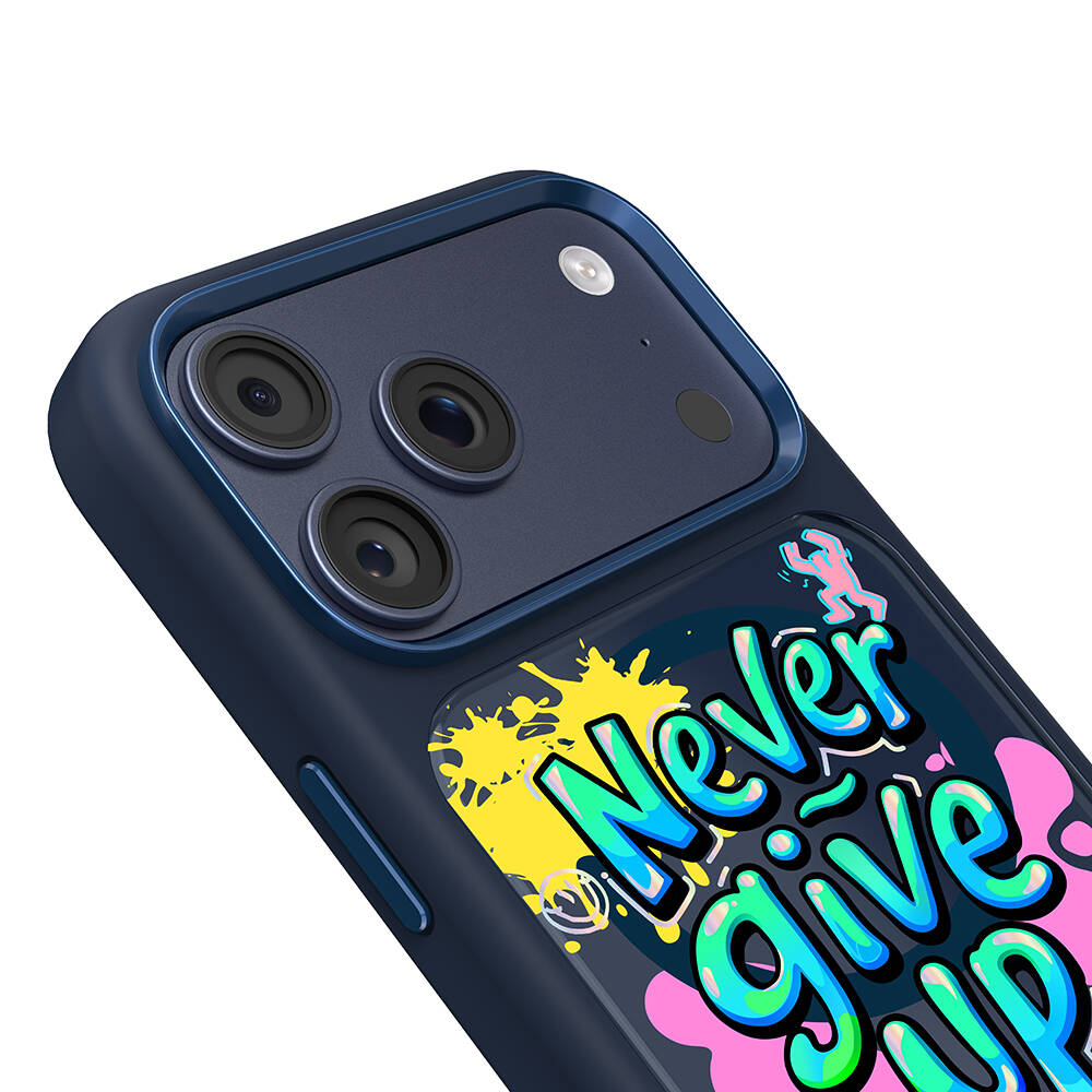 Apple iPhone 17 Pro Max Kılıf M-safe Şarj Özellikli 3D Baskılı Tasarım Mutural Graffiti Serisi Kapak - 14