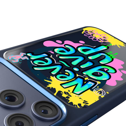 Apple iPhone 17 Pro Max Kılıf M-safe Şarj Özellikli 3D Baskılı Tasarım Mutural Graffiti Serisi Kapak - 15
