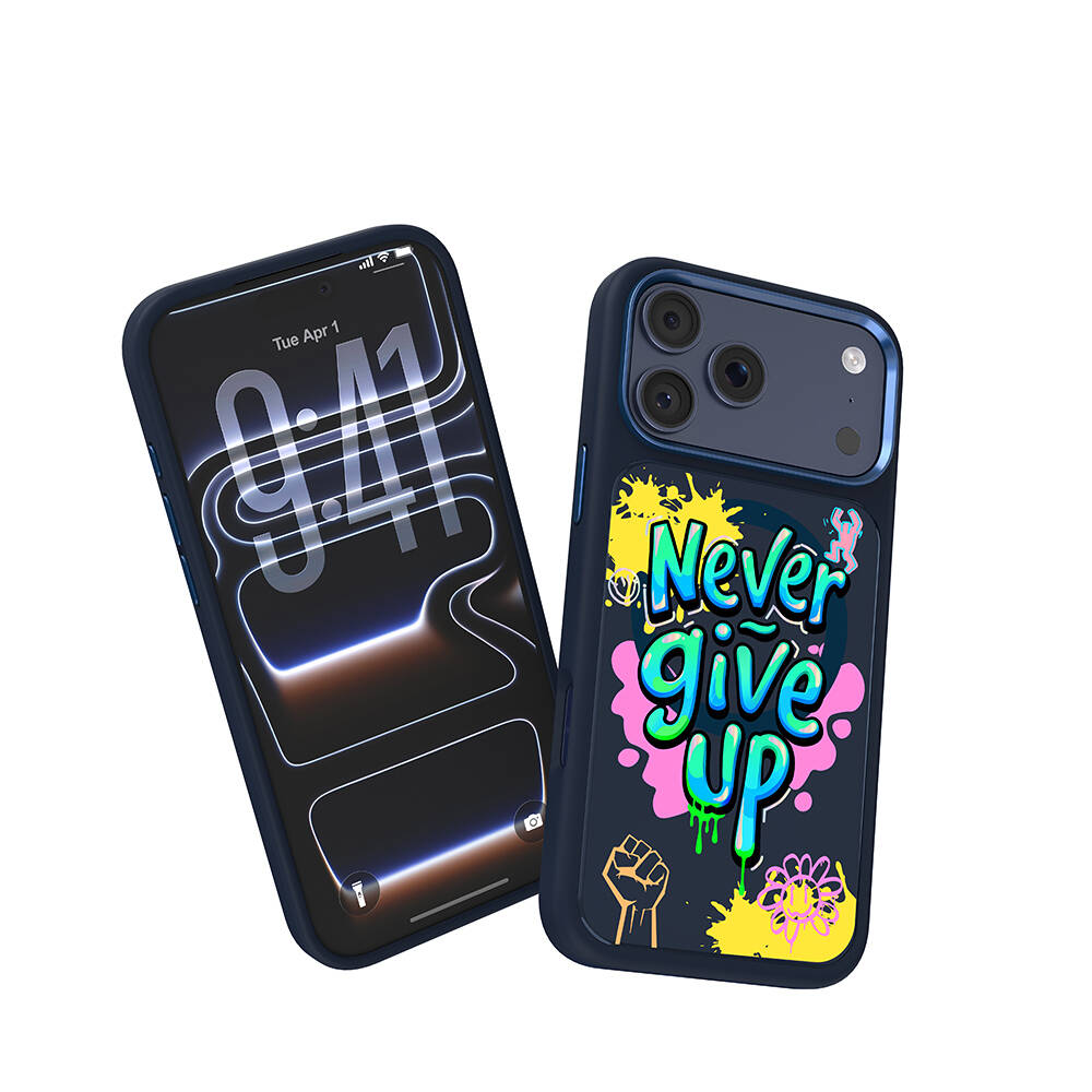 Apple iPhone 17 Pro Max Kılıf M-safe Şarj Özellikli 3D Baskılı Tasarım Mutural Graffiti Serisi Kapak - 18