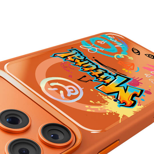 Apple iPhone 17 Pro Max Kılıf M-safe Şarj Özellikli 3D Baskılı Tasarım Mutural Graffiti Serisi Kapak - 5