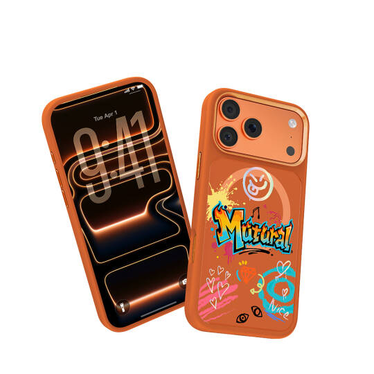 Apple iPhone 17 Pro Max Kılıf M-safe Şarj Özellikli 3D Baskılı Tasarım Mutural Graffiti Serisi Kapak - 7