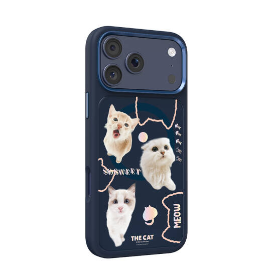 Apple iPhone 17 Pro Max Kılıf M-safe Şarj Özellikli 3D Baskılı Tasarım Mutural The Cat Serisi Kapak - 21