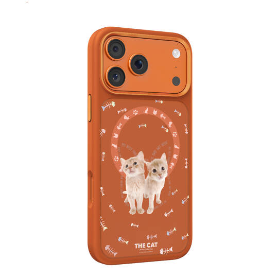 Apple iPhone 17 Pro Max Kılıf M-safe Şarj Özellikli 3D Baskılı Tasarım Mutural The Cat Serisi Kapak - 16