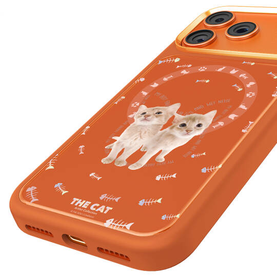 Apple iPhone 17 Pro Max Kılıf M-safe Şarj Özellikli 3D Baskılı Tasarım Mutural The Cat Serisi Kapak - 18