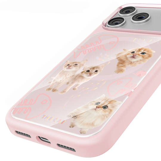 Apple iPhone 17 Pro Max Kılıf M-safe Şarj Özellikli 3D Baskılı Tasarım Mutural The Cat Serisi Kapak - 9