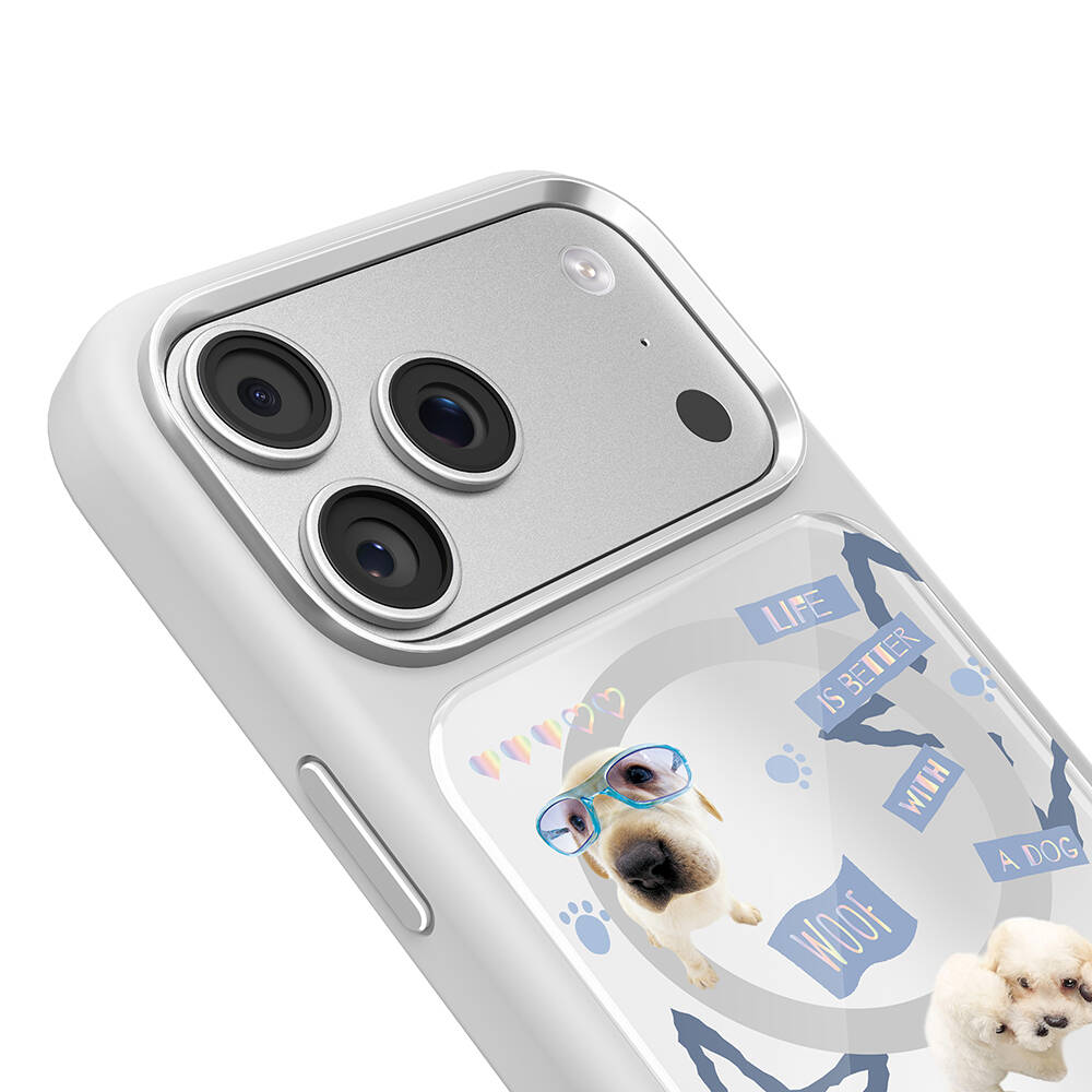 Apple iPhone 17 Pro Max Kılıf M-safe Şarj Özellikli 3D Baskılı Tasarım Mutural The Dog Serisi Kapak - 31