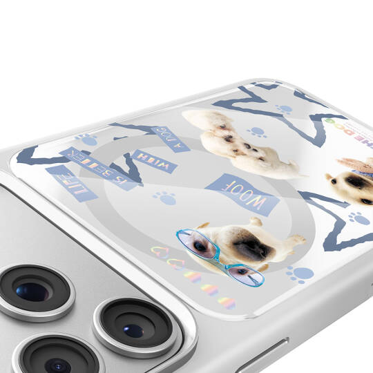 Apple iPhone 17 Pro Max Kılıf M-safe Şarj Özellikli 3D Baskılı Tasarım Mutural The Dog Serisi Kapak - 33