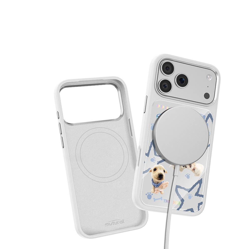 Apple iPhone 17 Pro Max Kılıf M-safe Şarj Özellikli 3D Baskılı Tasarım Mutural The Dog Serisi Kapak - 35