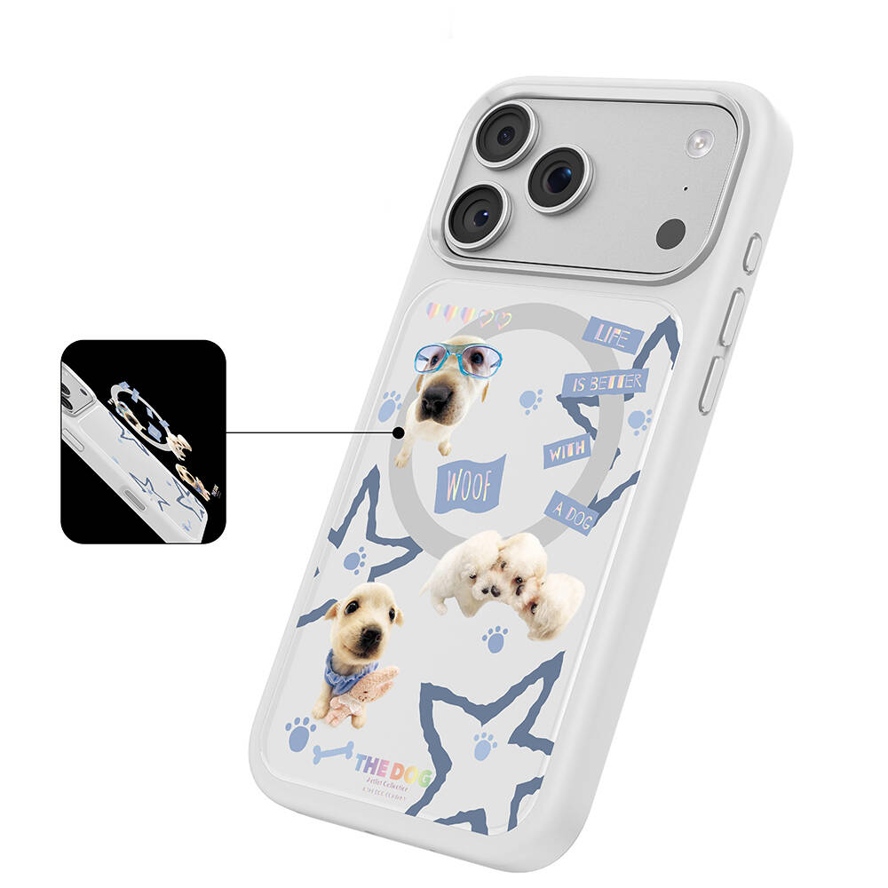 Apple iPhone 17 Pro Max Kılıf M-safe Şarj Özellikli 3D Baskılı Tasarım Mutural The Dog Serisi Kapak - 36