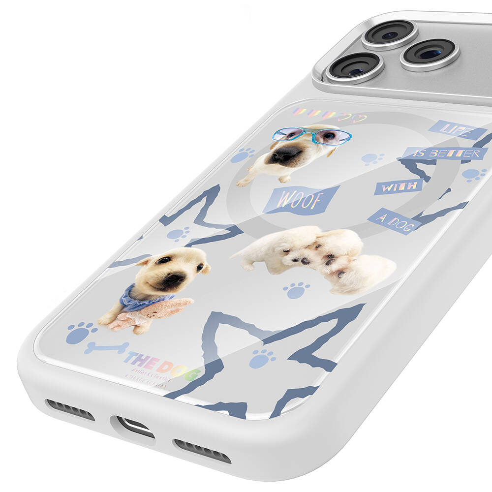 Apple iPhone 17 Pro Max Kılıf M-safe Şarj Özellikli 3D Baskılı Tasarım Mutural The Dog Serisi Kapak - 37