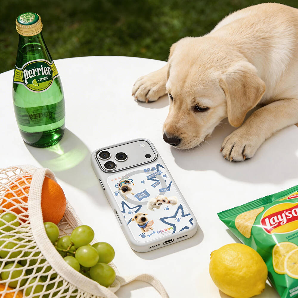 Apple iPhone 17 Pro Max Kılıf M-safe Şarj Özellikli 3D Baskılı Tasarım Mutural The Dog Serisi Kapak - 38