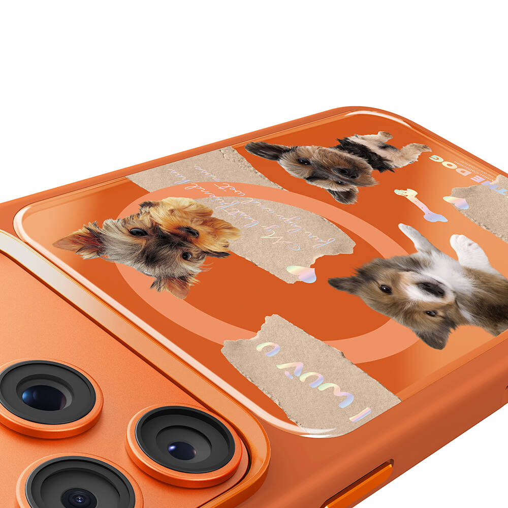 Apple iPhone 17 Pro Max Kılıf M-safe Şarj Özellikli 3D Baskılı Tasarım Mutural The Dog Serisi Kapak - 3