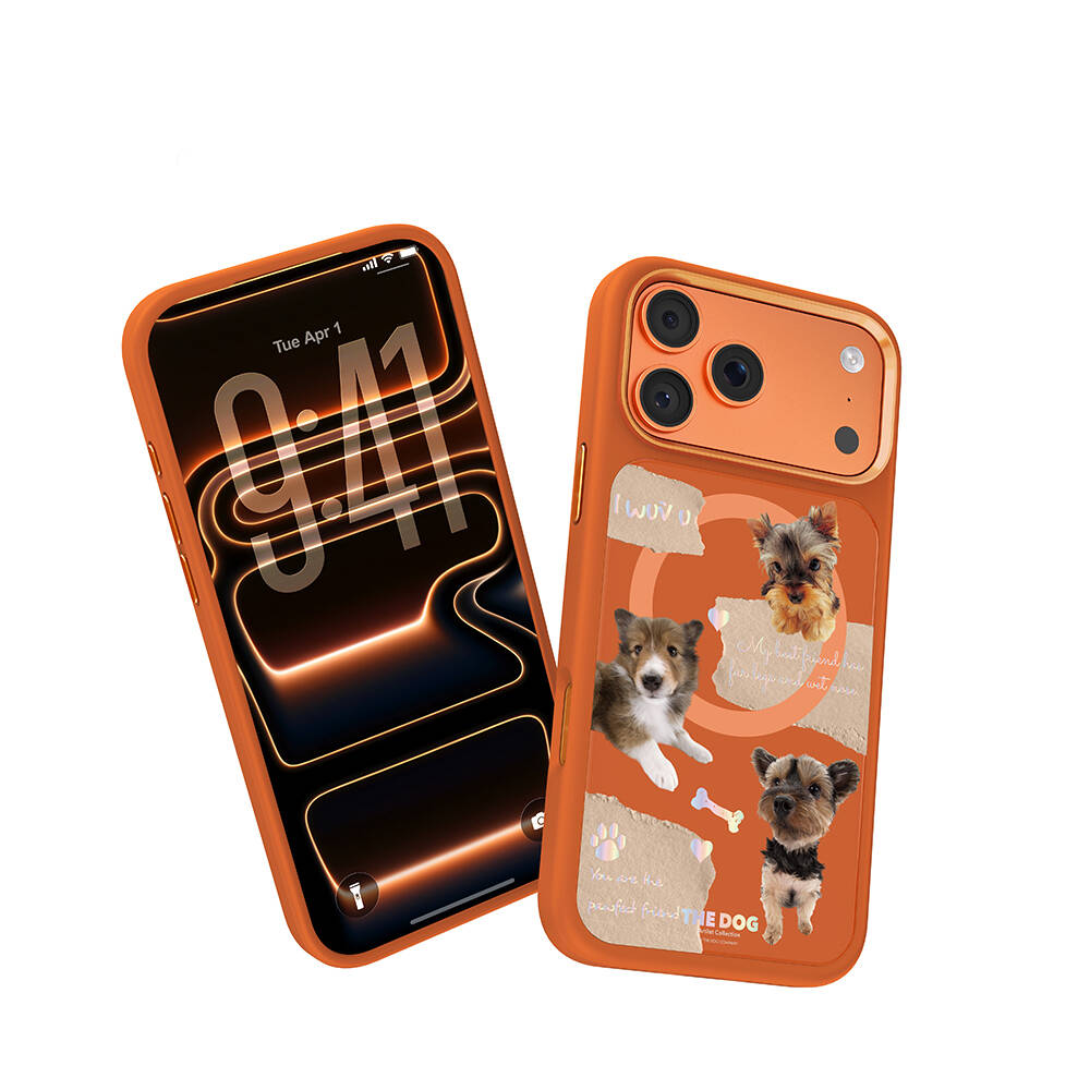 Apple iPhone 17 Pro Max Kılıf M-safe Şarj Özellikli 3D Baskılı Tasarım Mutural The Dog Serisi Kapak - 4