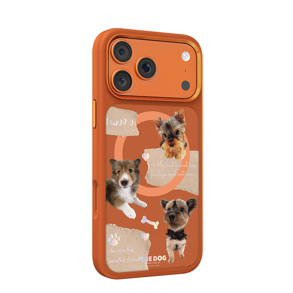 Apple iPhone 17 Pro Max Kılıf M-safe Şarj Özellikli 3D Baskılı Tasarım Mutural The Dog Serisi Kapak - 5