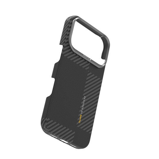 Apple iPhone 17 Pro Max Kılıf M-safe Şarj Özellikli 600D Metal Kamera Çerçeveli Raptic Aramid Karbon Fiber Geotik Serisi Kapak - 7