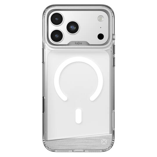 Apple iPhone 17 Pro Max Kılıf M-safe Şarj Özellikli Airbag Tasarımlı O-Ring Şeffaf Kajsa Alüminyum Trans Shield Serisi Kapak - 2