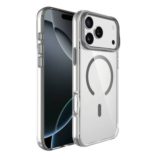 Apple iPhone 17 Pro Max Kılıf M-safe Şarj Özellikli Airbagli Kamera Standlı Zore Azor Kapak - 4