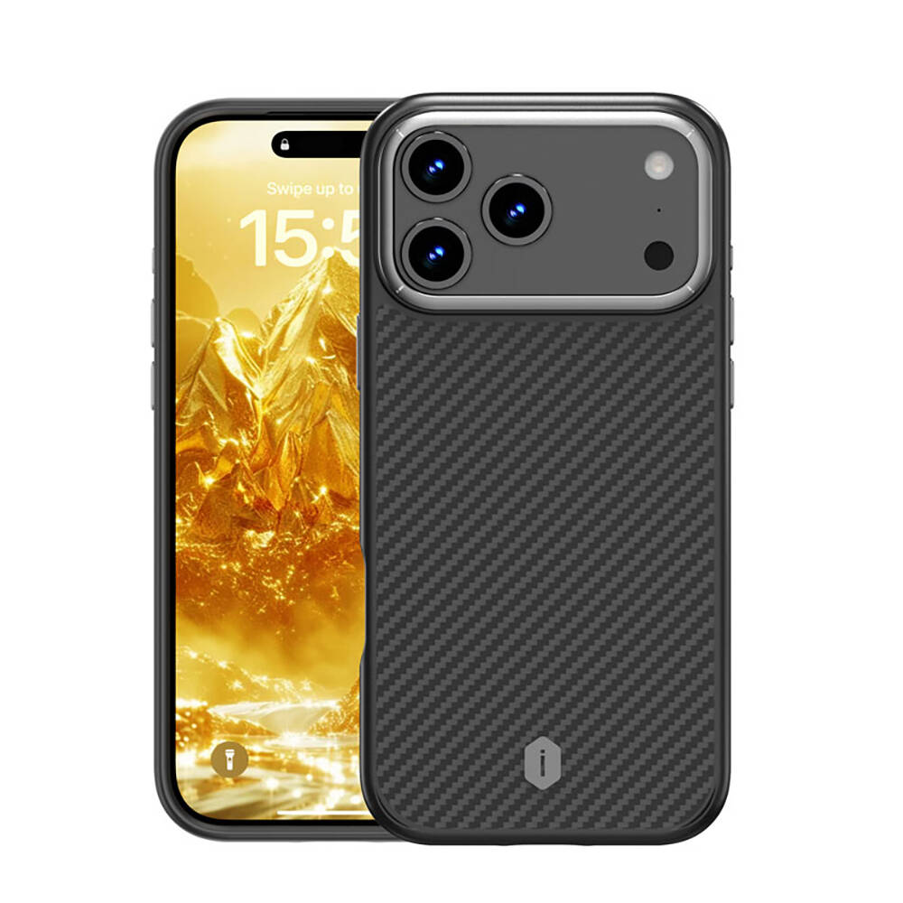 Apple iPhone 17 Pro Max Kılıf M-safe Şarj Özellikli Aramid Fiber Wiwu Defense Ultra Serisi DCC-205 Kapak - 2