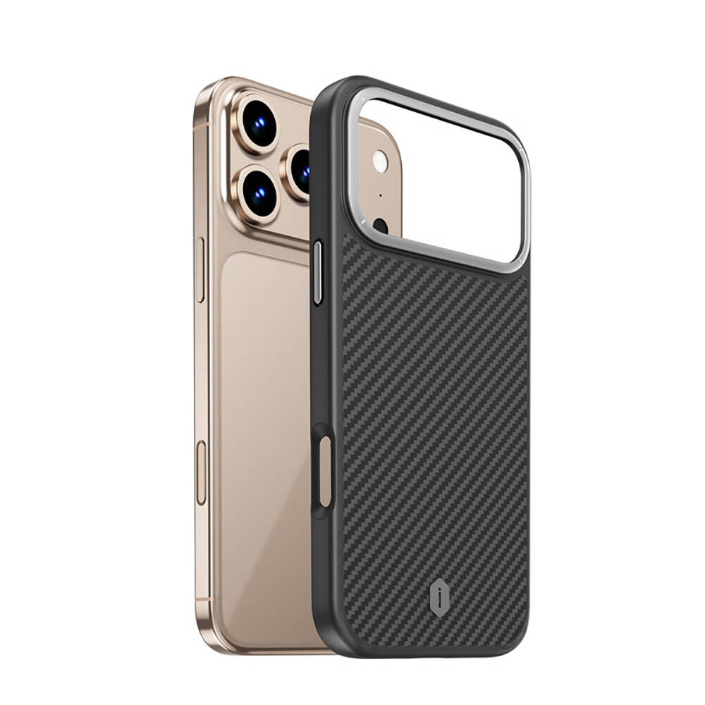 Apple iPhone 17 Pro Max Kılıf M-safe Şarj Özellikli Aramid Fiber Wiwu Defense Ultra Serisi DCC-205 Kapak - 3