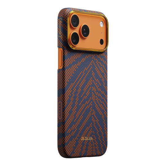 Apple iPhone 17 Pro Max Kılıf M-safe Şarj Özellikli Aramid Karbon Fiber Pitaka Breath of Veins Serisi Kapak - 16