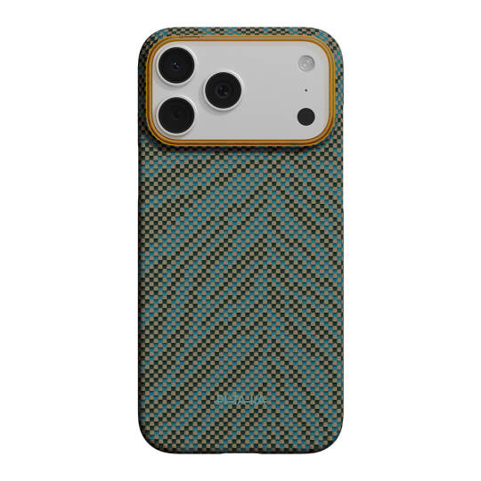 Apple iPhone 17 Pro Max Kılıf M-safe Şarj Özellikli Aramid Karbon Fiber Pitaka Breath of Veins Serisi Kapak - 1