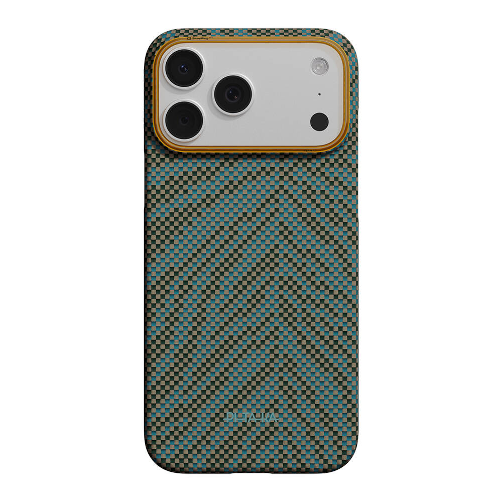 Apple iPhone 17 Pro Max Kılıf M-safe Şarj Özellikli Aramid Karbon Fiber Pitaka Breath of Veins Serisi Kapak - 1