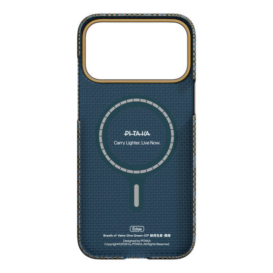 Apple iPhone 17 Pro Max Kılıf M-safe Şarj Özellikli Aramid Karbon Fiber Pitaka Breath of Veins Serisi Kapak - 3