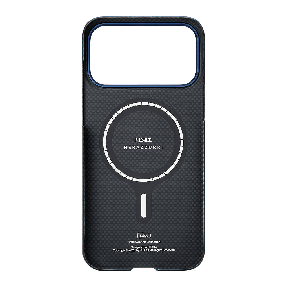 Apple iPhone 17 Pro Max Kılıf M-safe Şarj Özellikli Aramid Karbon Fiber Pitaka İnternazionale Milano Serisi Kapak - 3