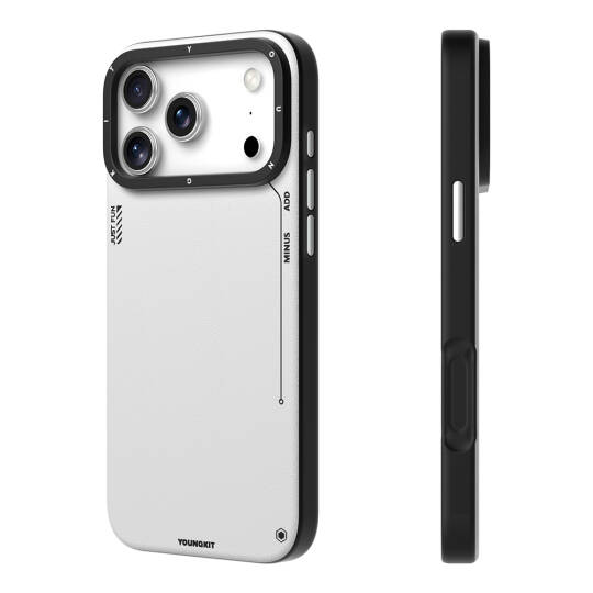Apple iPhone 17 Pro Max Kılıf M-safe Şarj Özellikli Basit Mat Deri Desenli Youngkit Tech Fashion Serisi Kapak - 8