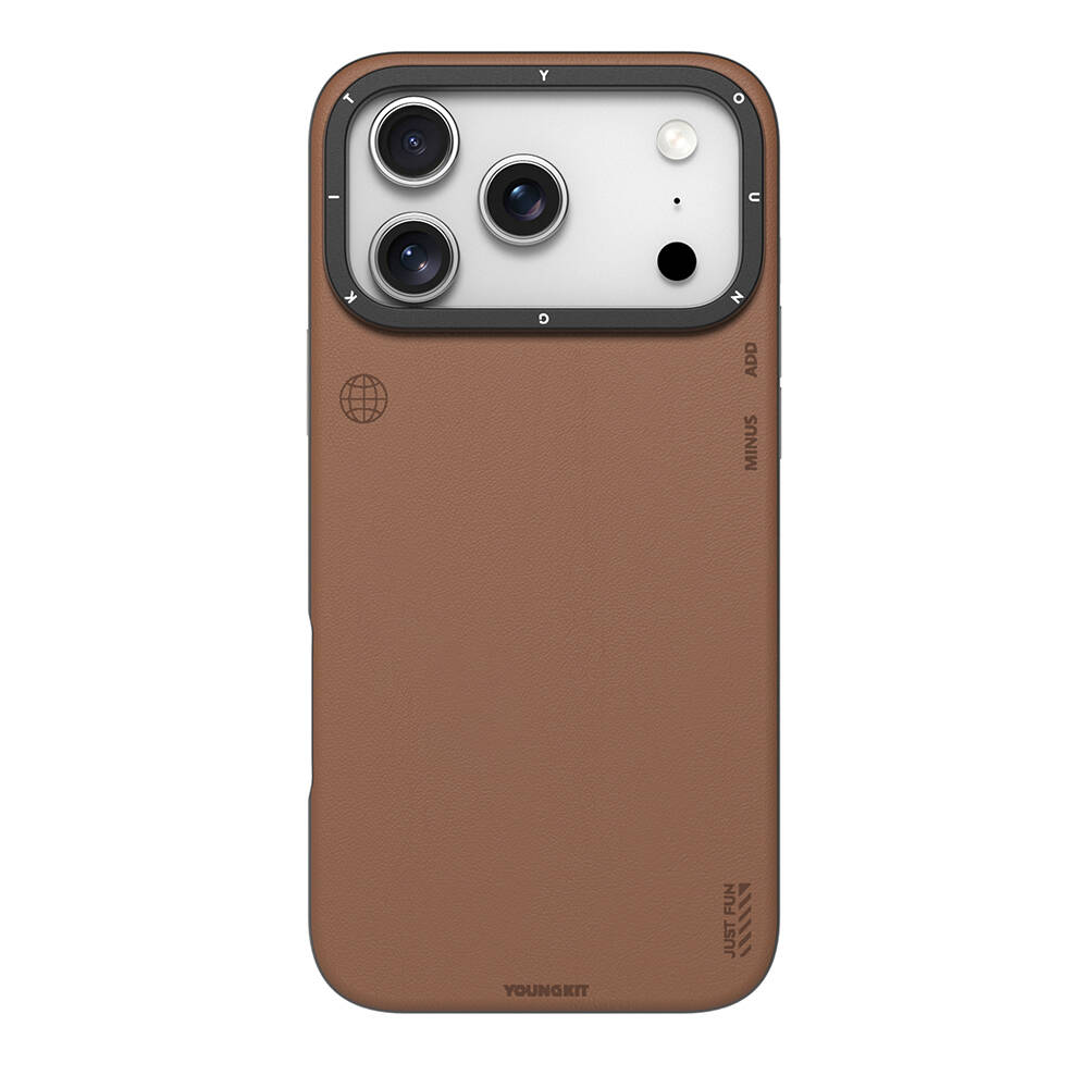 Apple iPhone 17 Pro Max Kılıf M-safe Şarj Özellikli Basit Mat Deri Desenli Youngkit Tech Fashion Serisi Kapak - 2