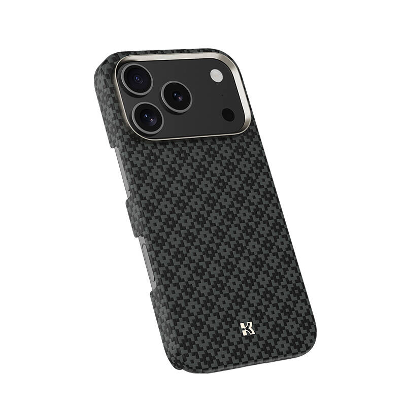 Apple iPhone 17 Pro Max Kılıf M-Safe Şarj Özellikli Benks ArmorAir ArmorGrid Serisi Kevlar Karbon Kapak - 8