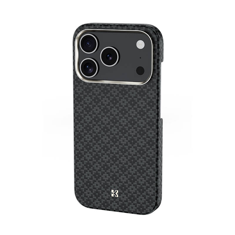 Apple iPhone 17 Pro Max Kılıf M-Safe Şarj Özellikli Benks ArmorAir ArmorGrid Serisi Kevlar Karbon Kapak - 10
