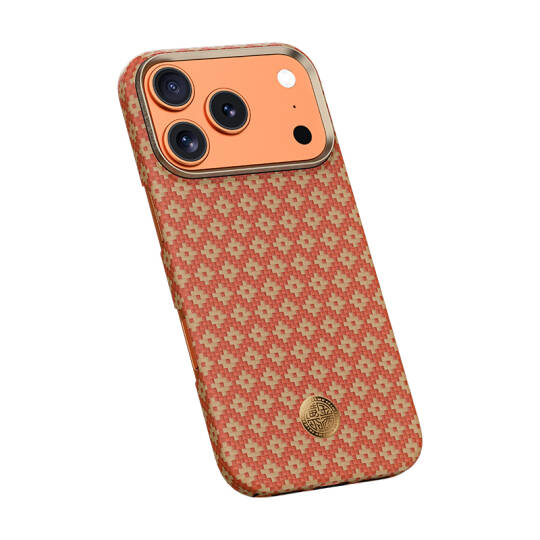 Apple iPhone 17 Pro Max Kılıf M-Safe Şarj Özellikli Benks ArmorAir ArmorGrid Serisi Kevlar Karbon Kapak - 17
