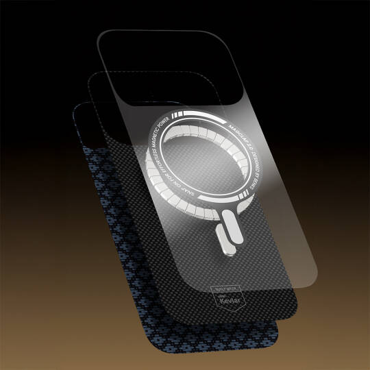 Apple iPhone 17 Pro Max Kılıf M-Safe Şarj Özellikli Benks ArmorAir ArmorGrid Serisi Kevlar Karbon Kapak - 20