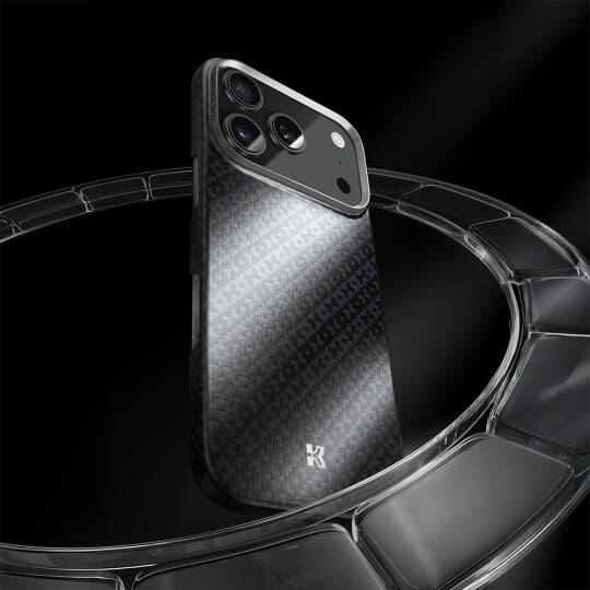 Apple iPhone 17 Pro Max Kılıf M-Safe Şarj Özellikli Benks ArmorAir ArmorGrid Serisi Kevlar Karbon Kapak - 23