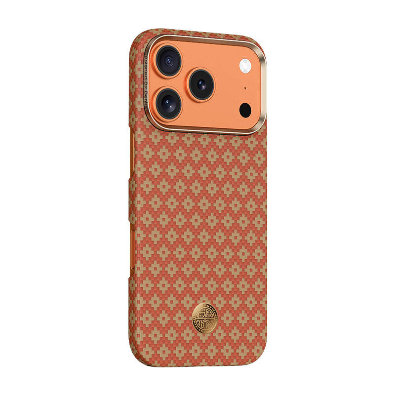 Apple iPhone 17 Pro Max Kılıf M-Safe Şarj Özellikli Benks ArmorAir ArmorGrid Serisi Kevlar Karbon Kapak - 1