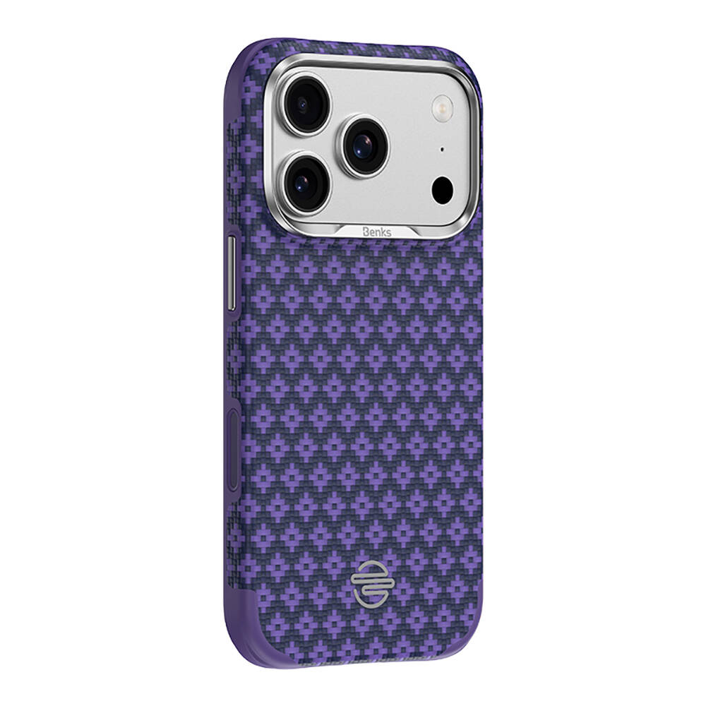 Apple iPhone 17 Pro Max Kılıf M-Safe Şarj Özellikli Benks ArmorPro ArmorEdge X9 Serisi Kevlar Karbon Kapak - 15