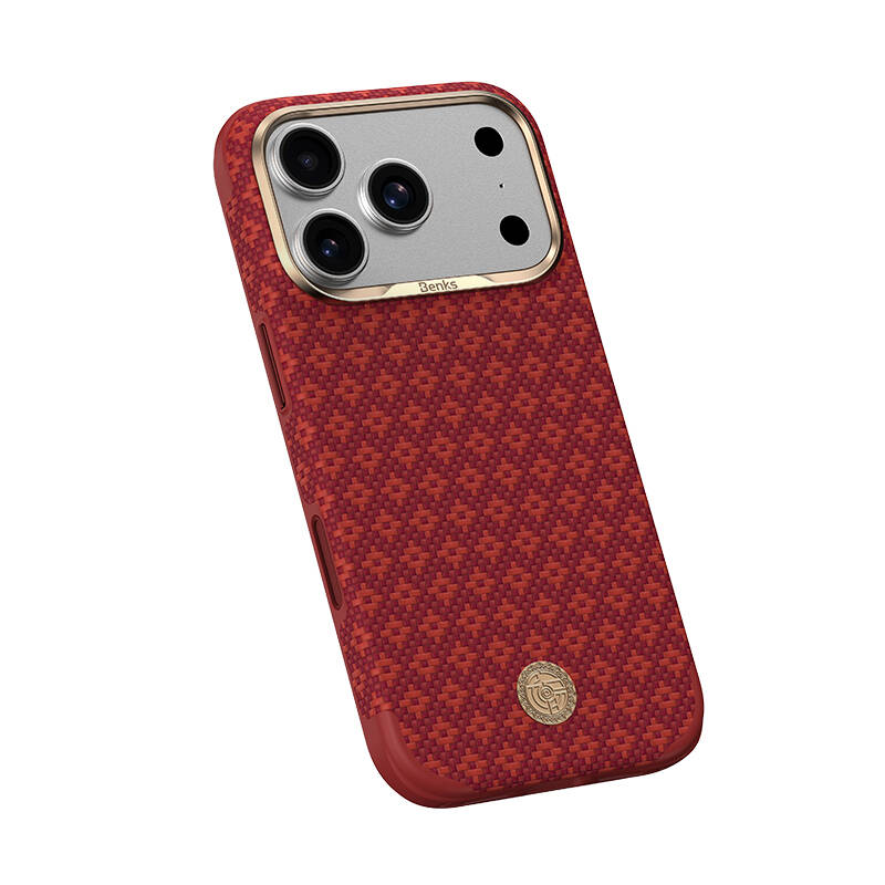 Apple iPhone 17 Pro Max Kılıf M-Safe Şarj Özellikli Benks ArmorPro ArmorEdge X9 Serisi Kevlar Karbon Kapak - 2