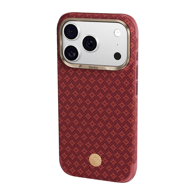 Apple iPhone 17 Pro Max Kılıf M-Safe Şarj Özellikli Benks ArmorPro ArmorEdge X9 Serisi Kevlar Karbon Kapak - 3