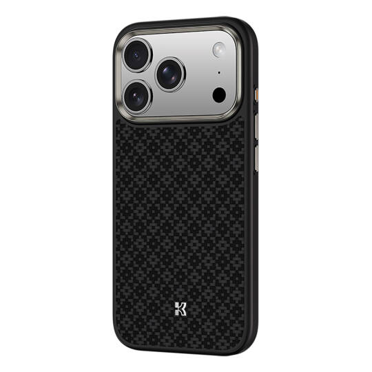 Apple iPhone 17 Pro Max Kılıf M-Safe Şarj Özellikli Benks ArmorPro ArmorGrid Serisi Kevlar Karbon Kapak - 5
