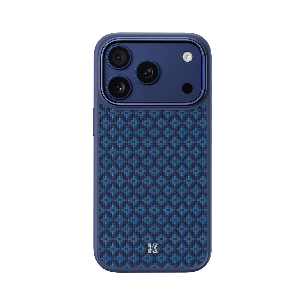 Apple iPhone 17 Pro Max Kılıf M-Safe Şarj Özellikli Benks ArmorPro ArmorGrid Serisi Kevlar Karbon Kapak - 8