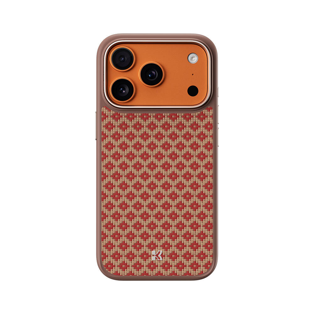 Apple iPhone 17 Pro Max Kılıf M-Safe Şarj Özellikli Benks ArmorPro ArmorGrid Serisi Kevlar Karbon Kapak - 13